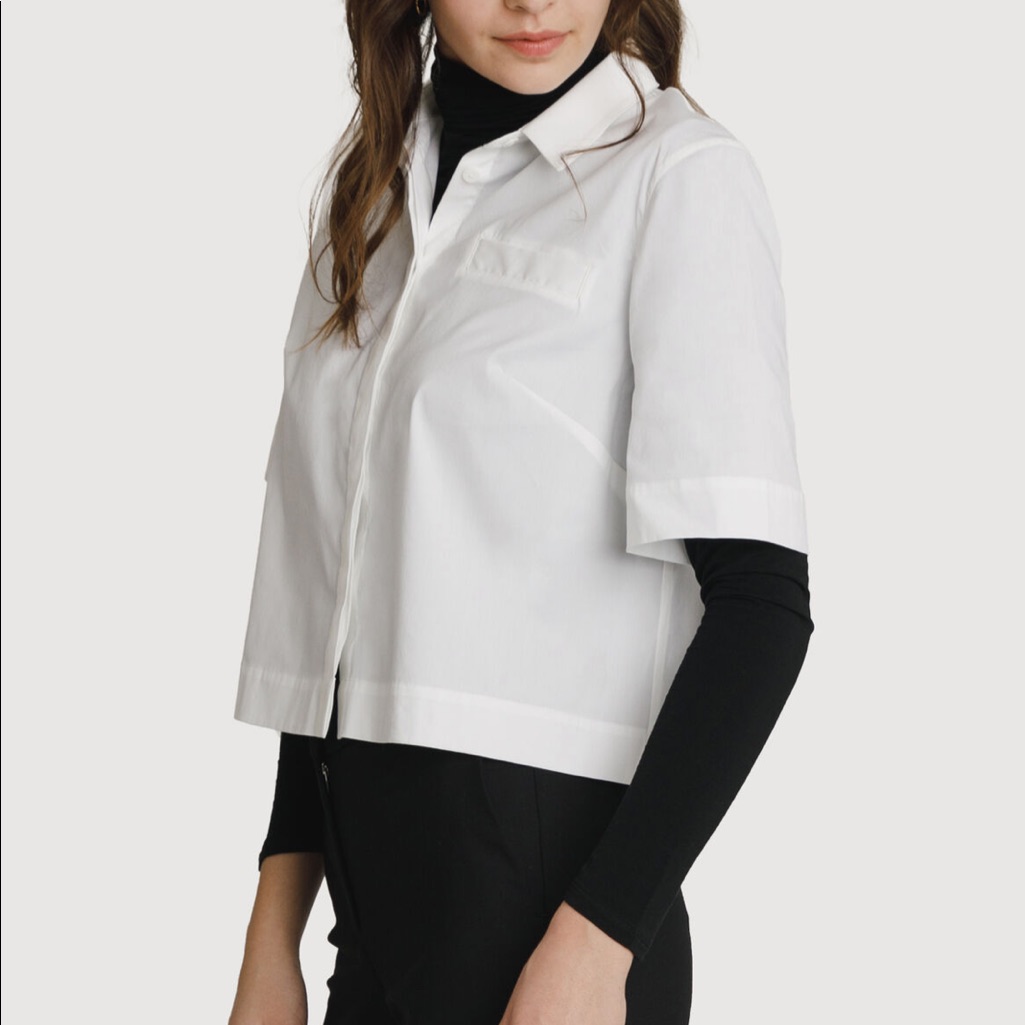 Kit & Ace Stretch Cropped Blouse (Size 4)